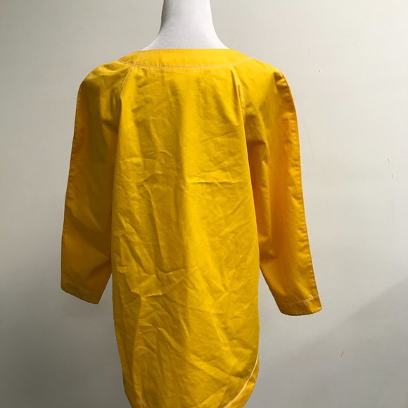 Courreges vintage yellow cotton pants suit France 36 pants Jacket 42 bust - Picture 4 of 15